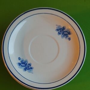 Blue Rose China Saucers
